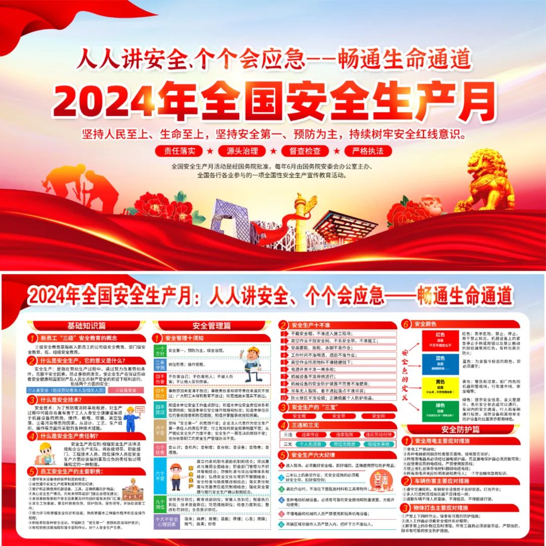 图片[39]-2024安全生产月海报、挂图，PSD文件直接印刷！-EHS文库网