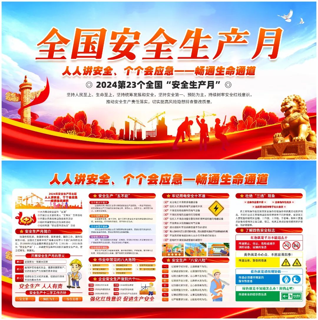 图片[2]-2024安全生产月海报、挂图，PSD文件直接印刷！-EHS文库网