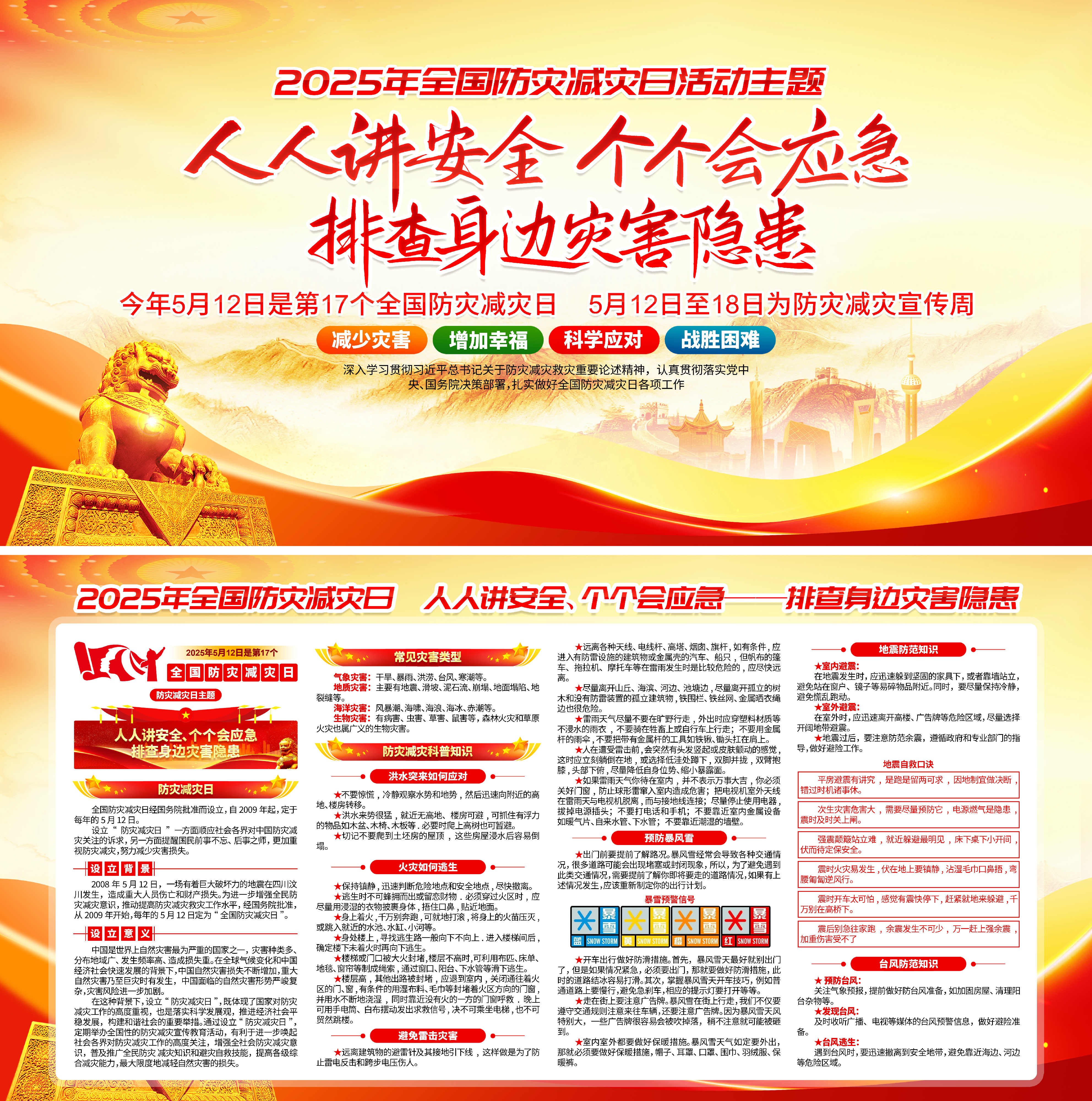 图片[6]-2025年安全生产月海报2025全国防灾减灾日 宣传 海报 展板 挂图-EHS文库网